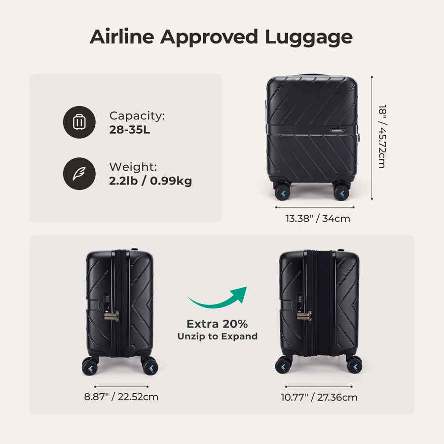 Valise cabine rigide légère Daren 16-20 pouces 