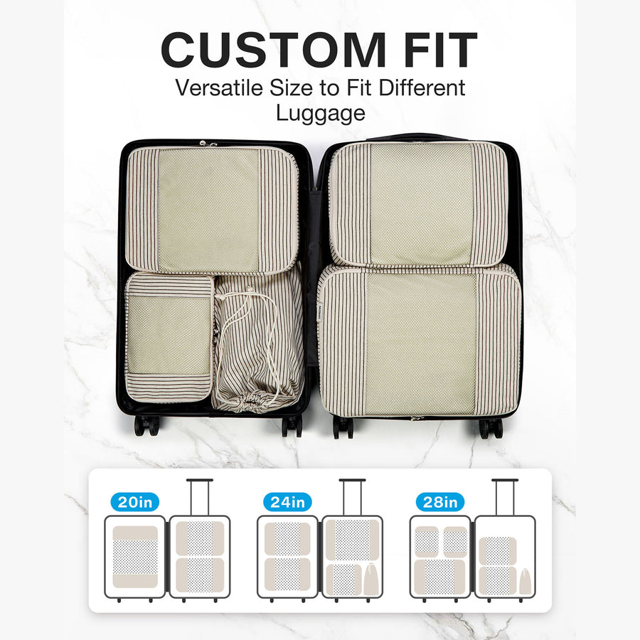 6PCS Cubes d'emballage pliables pour la valise de voyage