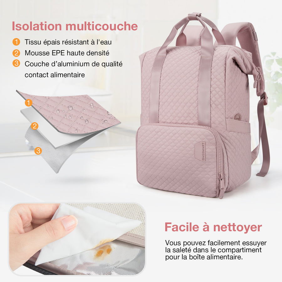 Bonchemin- Versatile school backpack (pink)