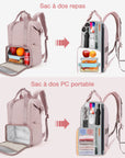 Bonchemin- Versatile school backpack (pink)