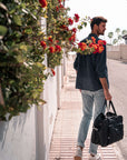 Man's Black Duffle Bag for Travel